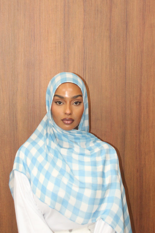 Checkered Hijab- SKY