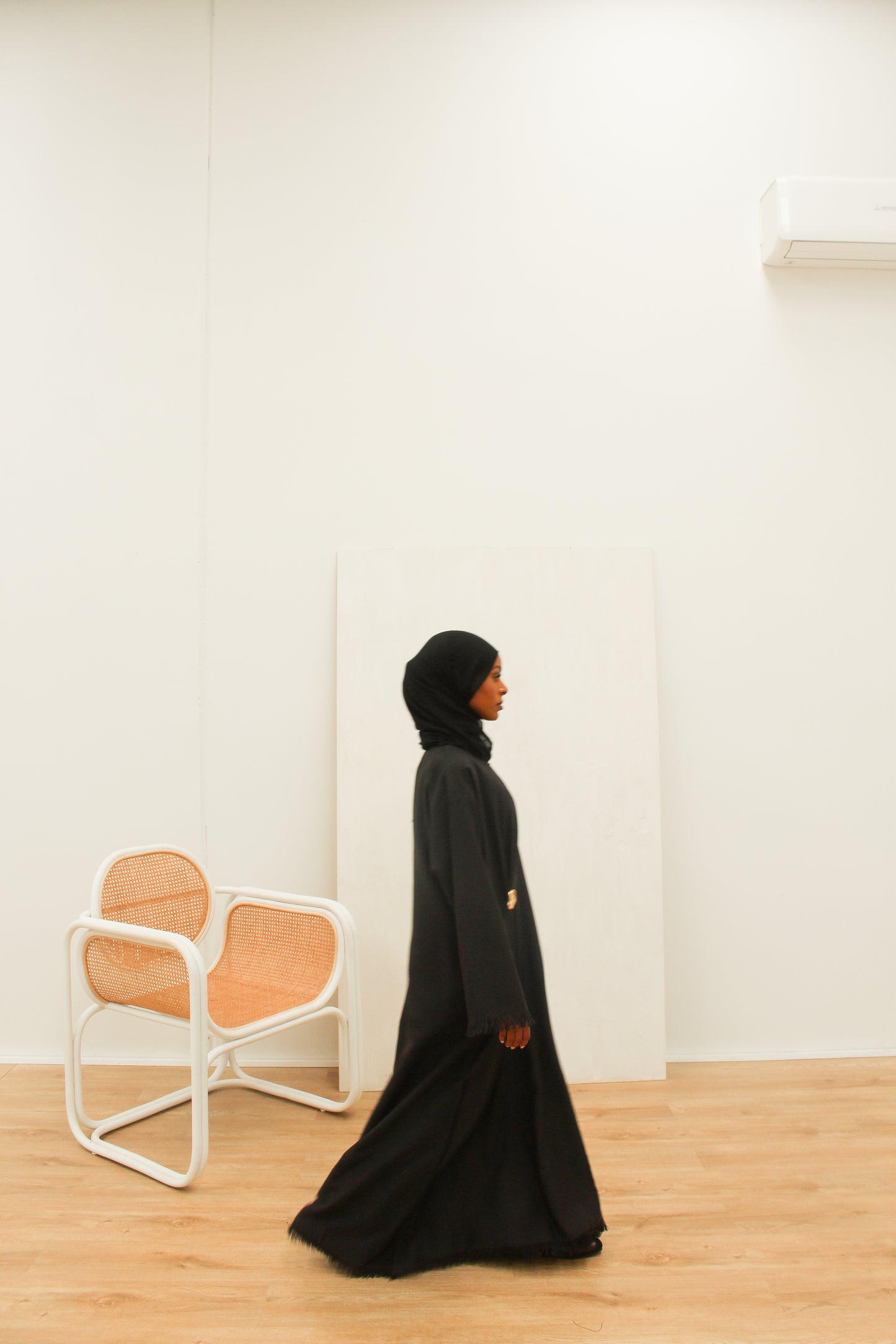 Zara Fringed Abaya - BLACK (ZIP)