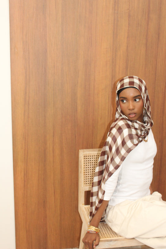 Checkered Hijab- COCOA