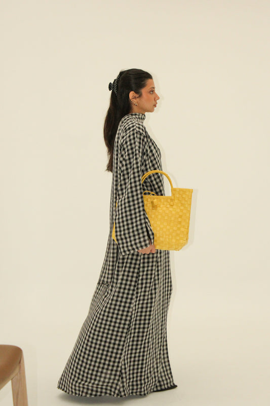 Classic Checkered Printed Abaya