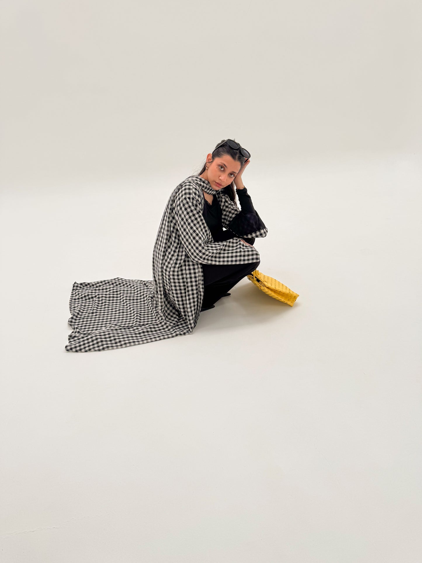 Classic Checkered Printed Abaya
